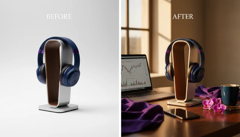 Supplier product transformed into original branded lifestyle imagery