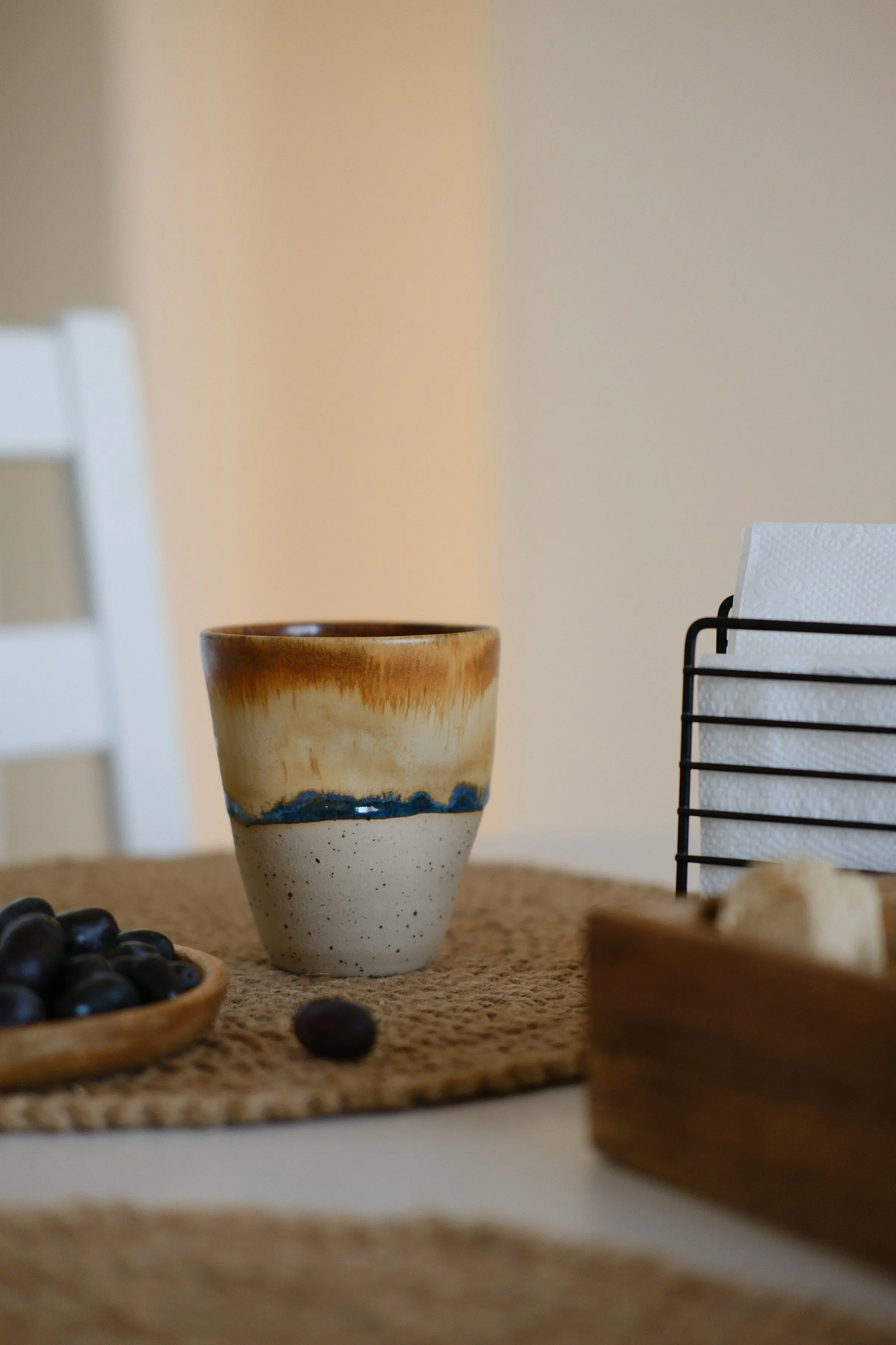 The prospect’s own photo of their stoneware mug